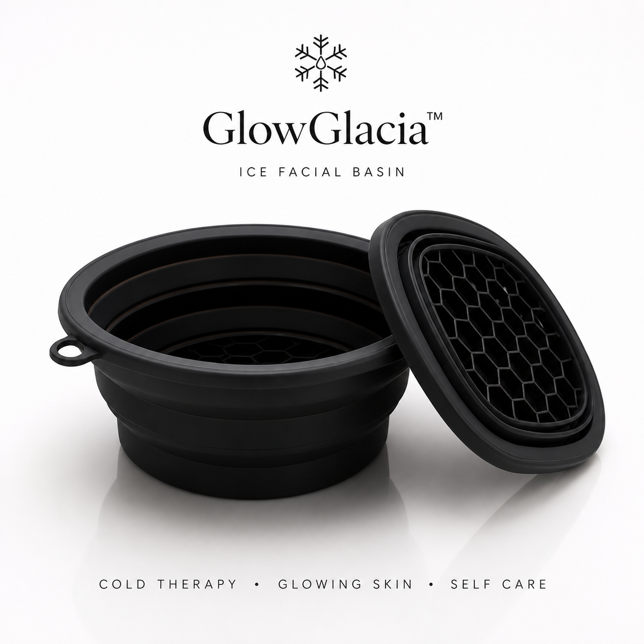 GlowGlacia™ Ice Facial Basin – Cold Therapy Face Ice Bath Bowl